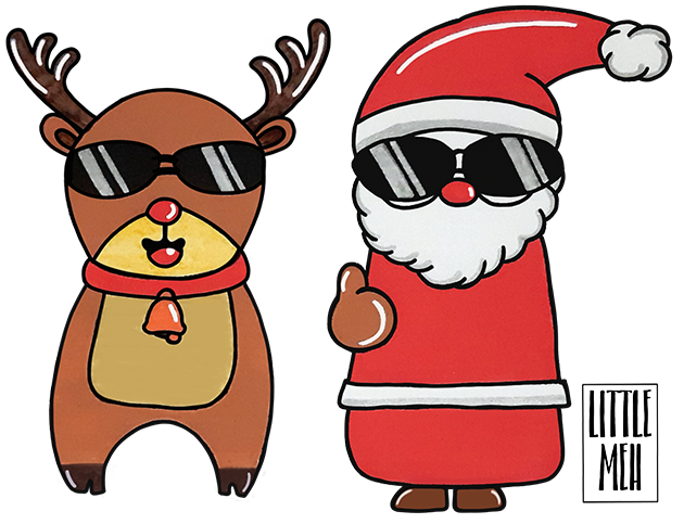 Maglietta Babbo Natale - di Little Meh