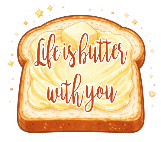 Felpa con Cappuccio Unisex - Life is Butter with You