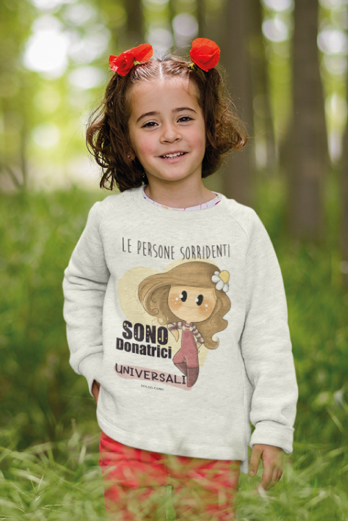 Felpa Bambina "Persone sorridenti" di Dolcelegno