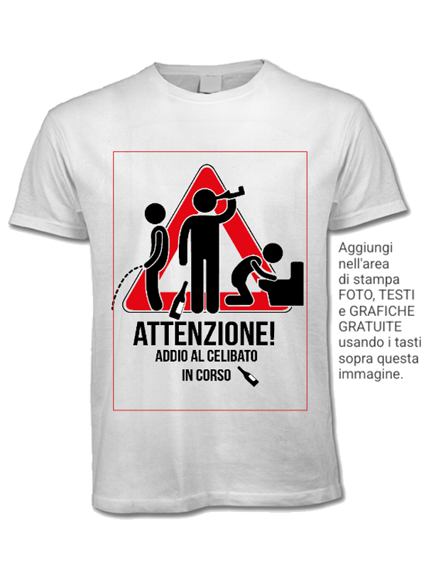 Maglietta Addio al celibato personalizzabile