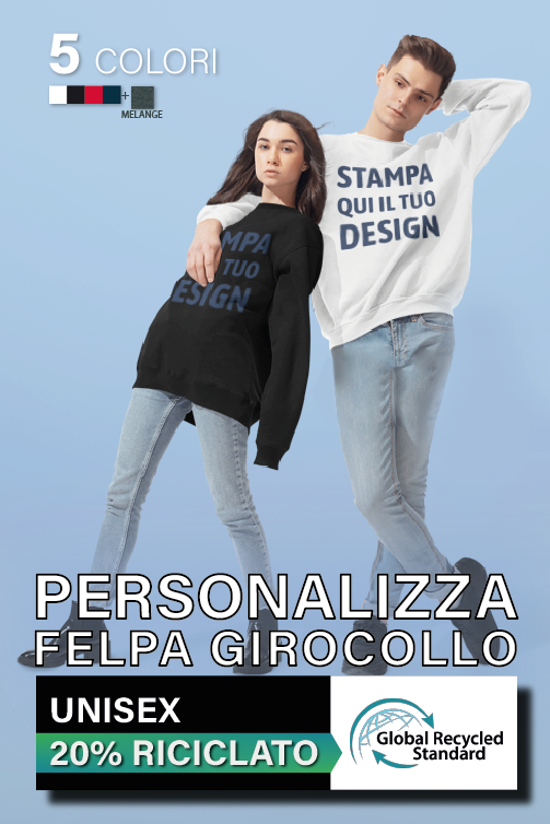 Felpa girocollo Unisex
