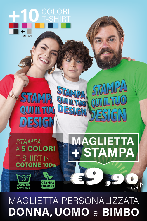 Magliette in cotone personalizzate