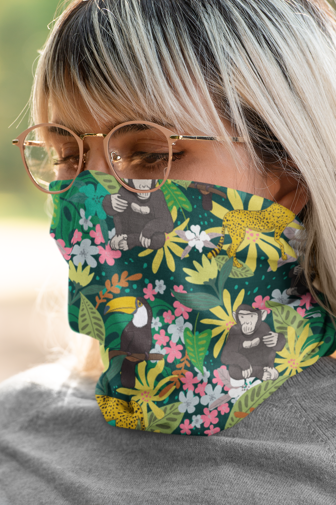 Fascetta scaldina "Animalini Giunglinini" di Libertà Creativa