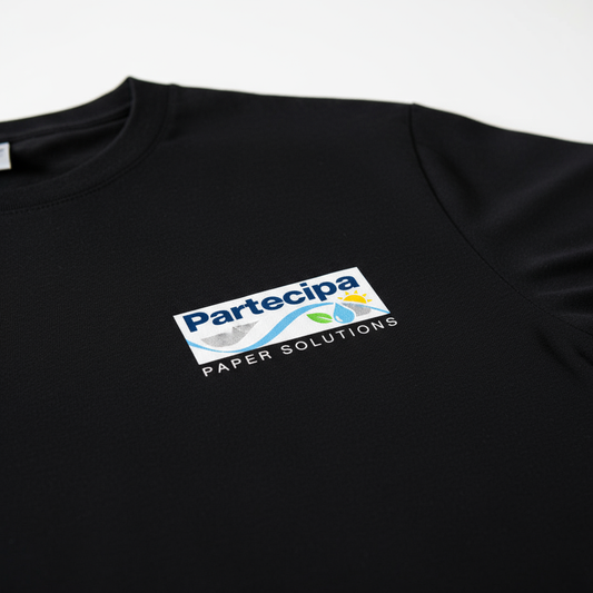 la stampa sembra in rilievo la vorrei più leggera. Il logo mi piacerebbe potesse sembrare quello di un azienda che vende carta come grossista dal nome "Partecipa "