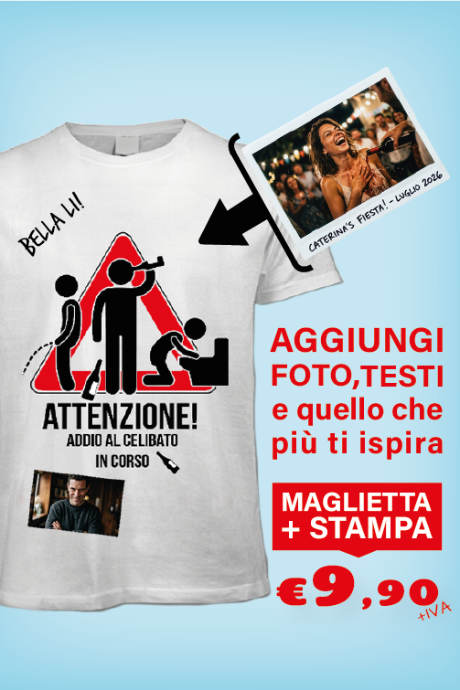 Maglietta Addio al celibato personalizzabile